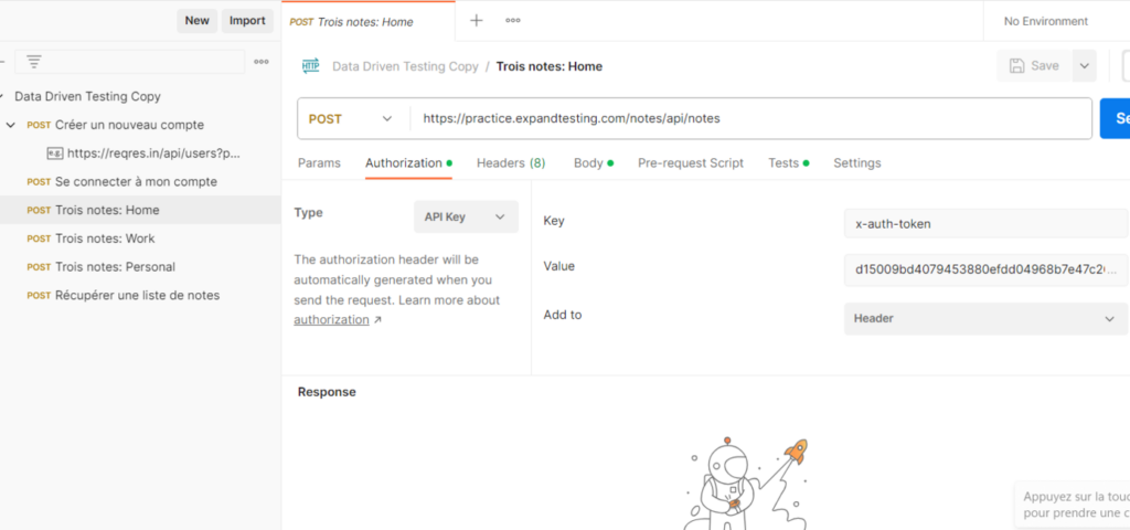 Utilisation du token